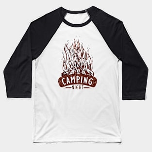 camping night Baseball T-Shirt